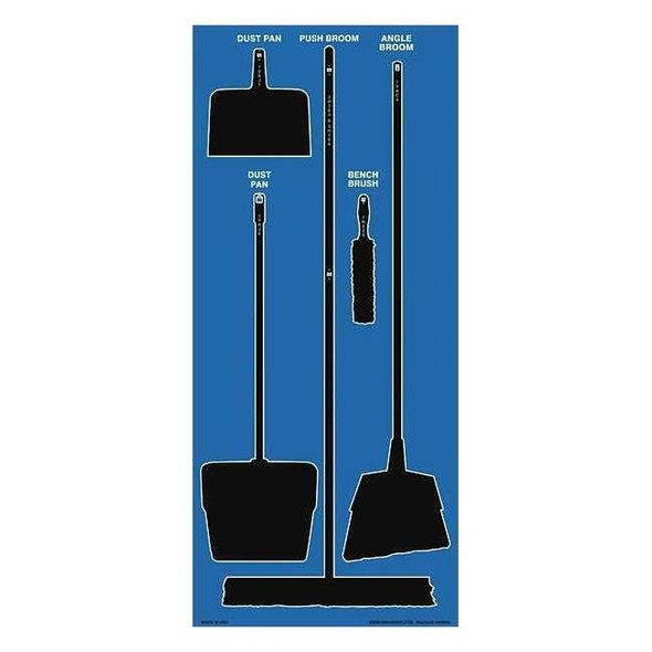 Manufacturer Varies Store-Boards,68x30 in,Black/Blue,Max-Duty Aluminum 34GN40