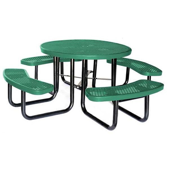 Manufacturer Varies Picnic Table,81 in Dia,Green 4HUP7 Manufacturer Varies Picnic Table,81 in Dia,Green 4HUP7
