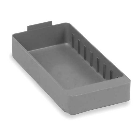 Quantum Storage Systems Drawer Bin,Gray,Polystyrene,2 1/8 in QED401GY