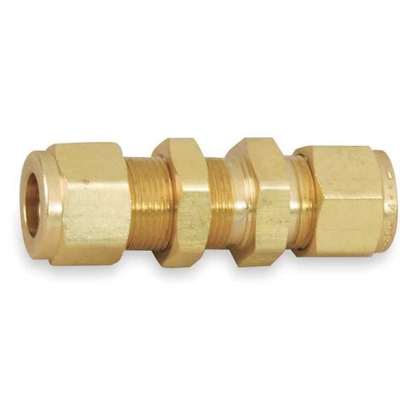 Parker 3/8" A-LOK Brass Bulkhead Union 6BC6-B