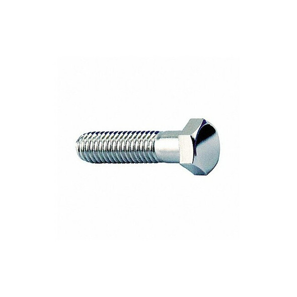 Grade 5, 1/4"-20 Hex Head Cap Screw, Chrome Plated Steel, 5/8 in L, 5 PK