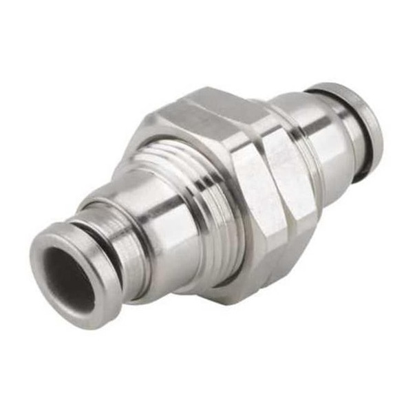 Smc 1/4" Tube 316 SS Bulkhead Union KQG2E07-00