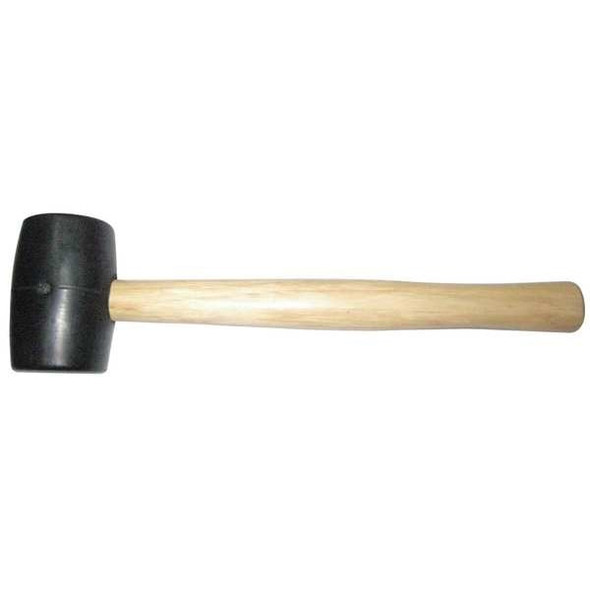Westward Rubber Mallet,Hickory,16 Oz 6DWL0
