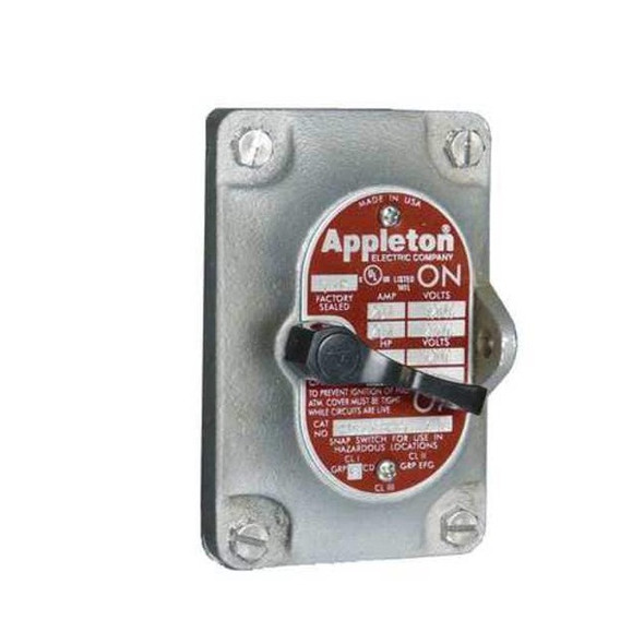 Appleton Electric Front Cover,1-Pole,1Gang,20A EDKF21-Q
