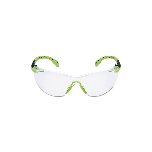 Solus™ 1000 Series Protective Eyewear, Clear Lens, Polycarbonate, Anti-Fog, Anti-Scratch, Green/Black Frame