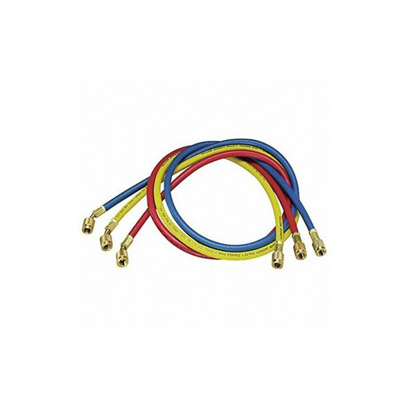 Yellow Jacket Manifold Hose Set,60 In,Red,Yellow,Blue 21985