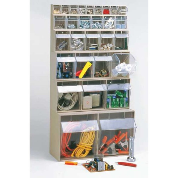 Quantum Storage Systems Tip-Out Bin,Ivory,Unfinished,13 7-8 in QTB302IV