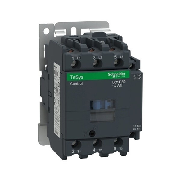 IEC Magnetic Contactor, 1NC/1NO, 120V AC, 3 P, Non-Reversing, Screw Clamp