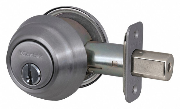 Master Lock Deadbolt,Satin Nickel,Single Cylinder  DSH0615KAS