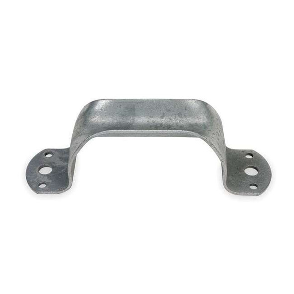 Heavy Duty Door Pull, Steel, 7 3/4 In L, Galv., Unthr. Holes