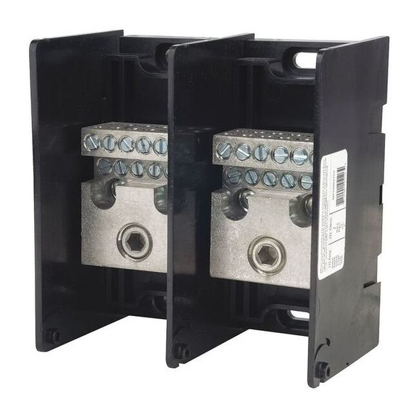 Power Distribution Block, Open, 2 Pole, 310 A Copper, 1,000 V AC/DC, Screw