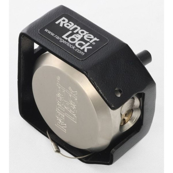 Ranger Lock Padlock Guard,2 in,Hardened Steel,Black RDSR-HP