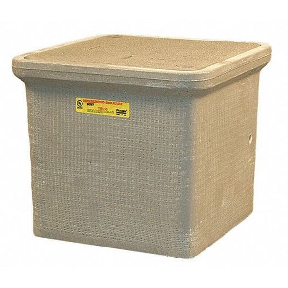 Quazite Underground Enclosure,8000 lb.,12"L,12"W PC1212Z80124