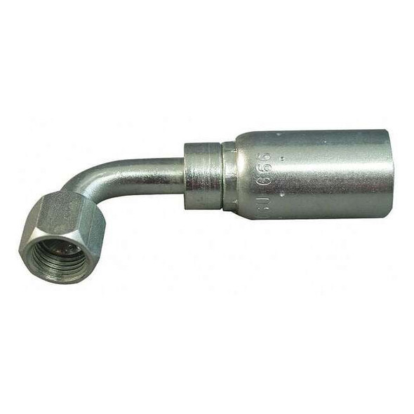 Kurt Crimp Fitting,90 Degrees  Elbow,3/8" ID FJX90-06-06
