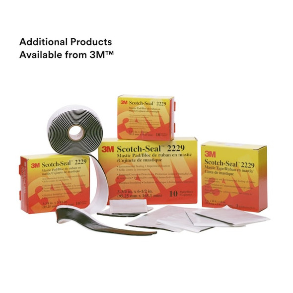 3m ElectricalTape,Blk,3-3/8ydL,3-3/4inW,PK8 2229-3-3/4X10FT