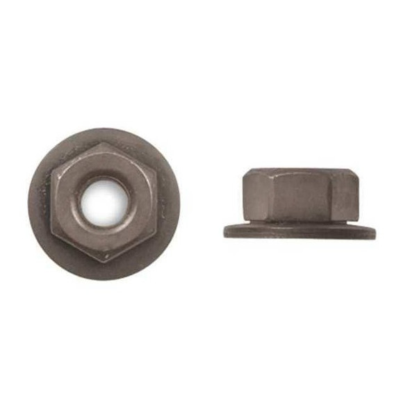 Flange Nut, M5-0.80, Steel, Not Graded, Phosphate, 7 mm Ht, 50 PK