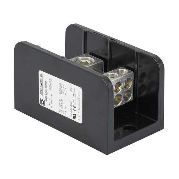Power Distribution Block, Open, 3 Pole, 760 A Copper, 600 V AC/DC, Surface Mount