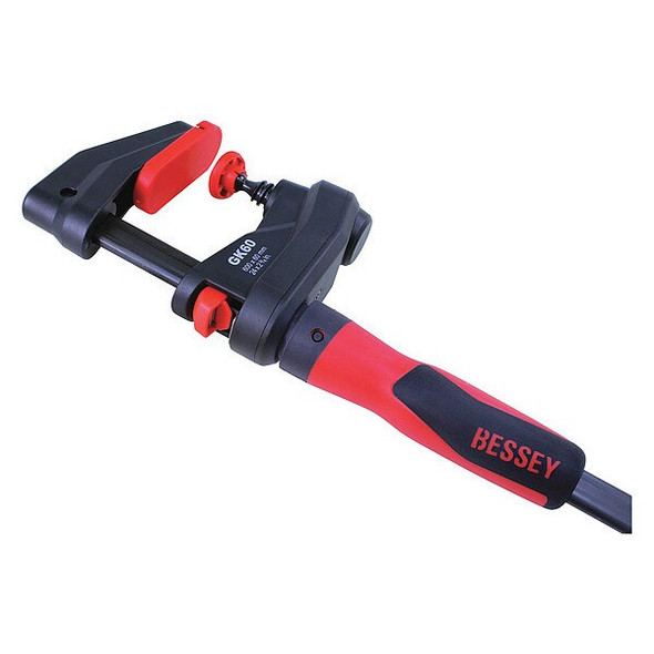 Bessey Bar Clamp, Plastic Handle and 2 3/8 in Throat Depth GK60
