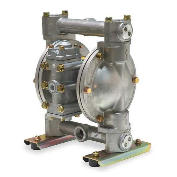 Dayton Double Diaphragm Pump, Aluminum, Air Operated, Buna N, 28 GPM 6PY43