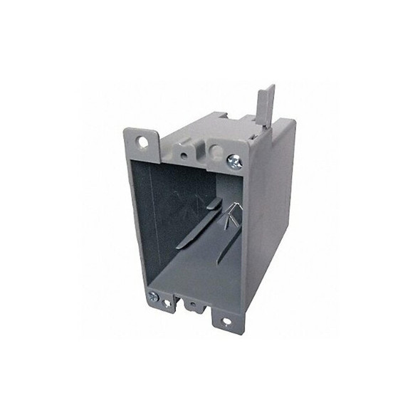 Electrical Box, 21 cu in, Switch Box Type, 1 Gang, PVC, Rectangular Shape