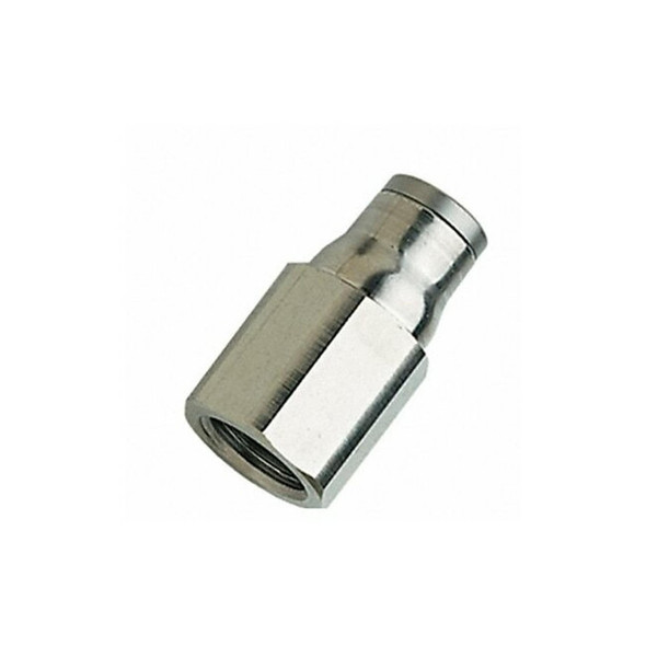 Legris Push-Fit Adapter Fitting, 1/4 in Tube Size, Brass, Silver 3614 06 13