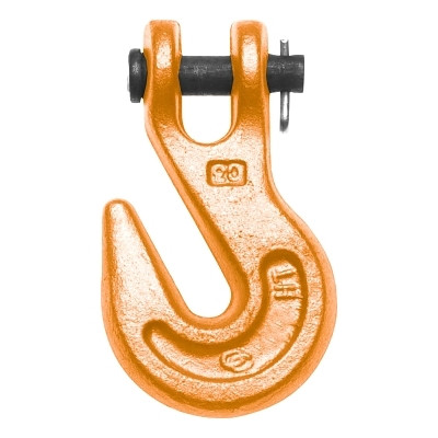 473 Series Clevis Grab Hook, 1/4 in, 4100 lb, Orange Powder Coat