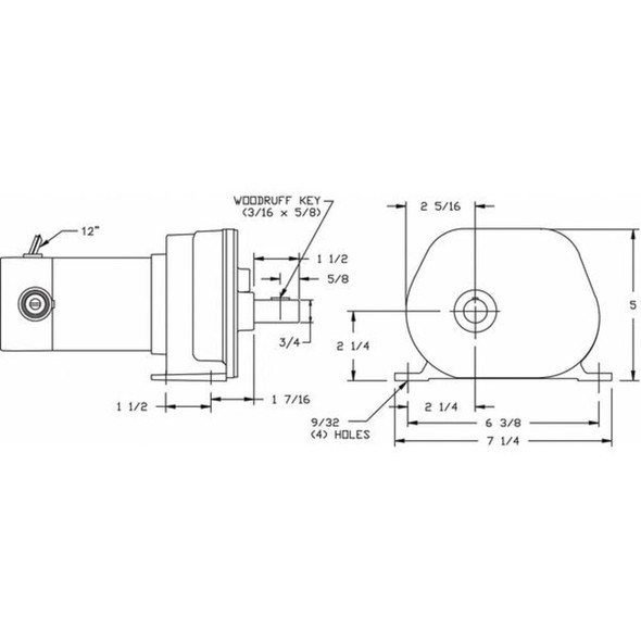 Dayton DC Gearmotor,21 rpm,90V,TENV 1LPK5