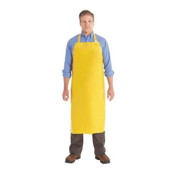 Ansell Bib Apron, Enduro 2000 Polyurethane, Yellow, 45 in, Universal 56-801