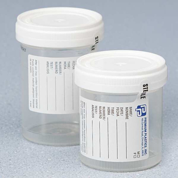 Gent-L-Kare Specimen Container With Lid,3 Oz,PK400 M4937