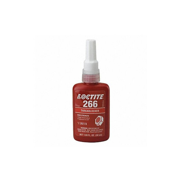 Threadlocker, LOCTITE 266, Red, High Strength, Liquid, 50 mL Bottle
