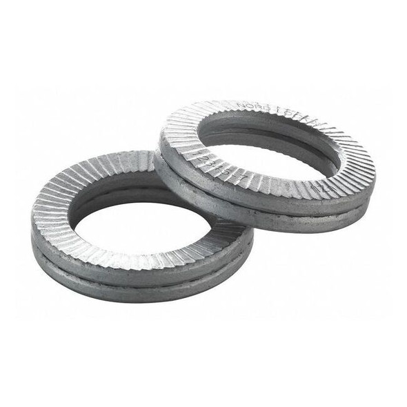 Wedge Lock Washer, For Screw Size 1/2 in Steel, Zinc Plated Finish, 200 PK