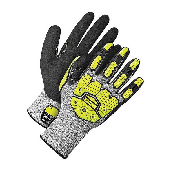 Cut-Resistant Impact Gloves, Cut Level A3 ,Dipped ,Nitrile ,Sandy ,S 1 PR
