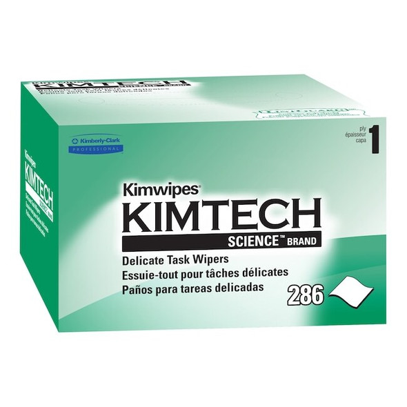 Kimwipes Delicate Task Kimtech Science Wipers 34155 White 1-Ply 60 Pop-Up, PK60