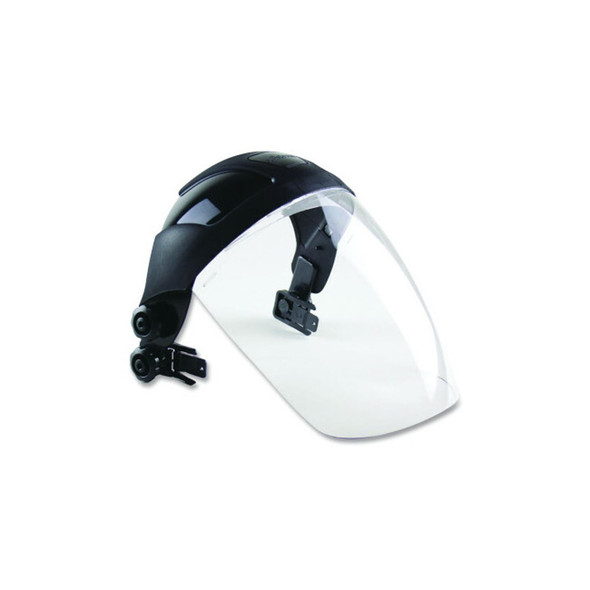 DP4™ Series Multi-Purpose Faceshield, Window & Ratcheting Headgear, Unv Hard Hat Slot Adaptor, Clear, 9 in H x 12.125 in L