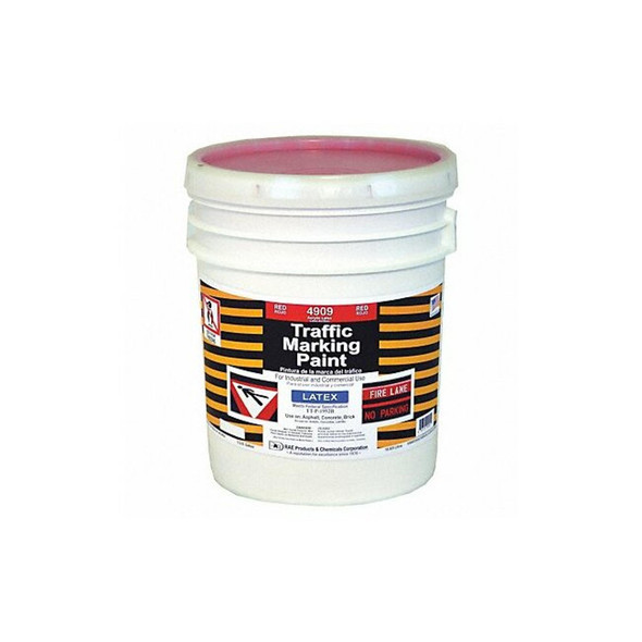 Rae Traffic Zone Marking Paint, 5 gal., Red, Latex Acrylic -Based 4909-05