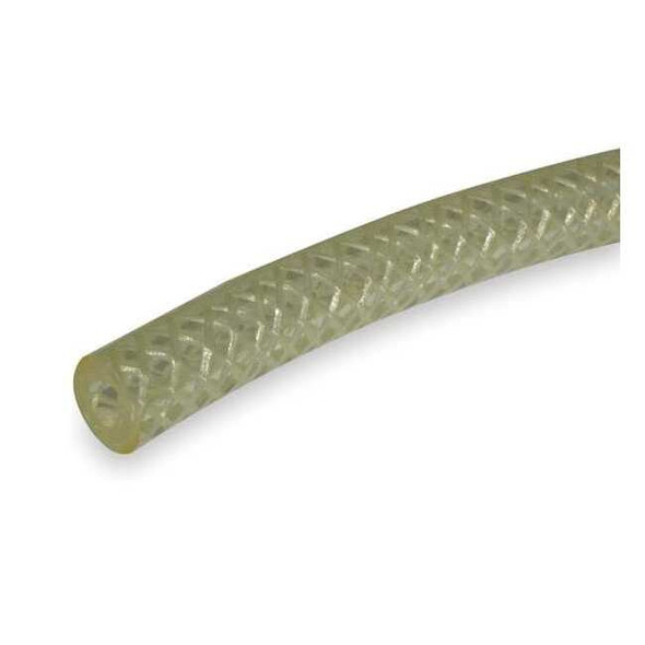 Tygon Tubing,Braided,Poly,1/2 In,Clear AZY02038