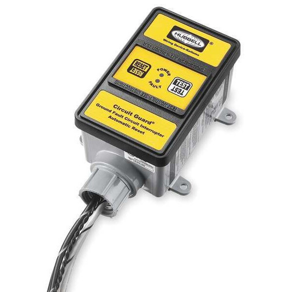 Hubbell Wiring Device-Kellems Hard Wired GFCI,30 A,Yellow,120VAC GFHW13105