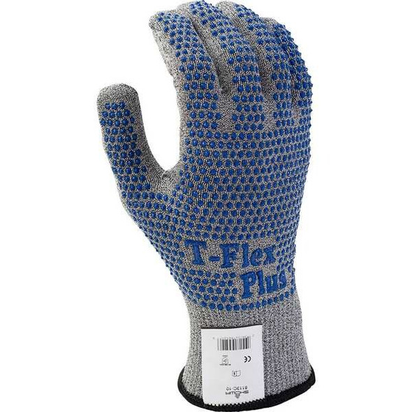 Showa Cut-Resistant Coated Gloves, Cut Level A3 ,Dotted ,PVC ,Dotted ,7 8113C-07