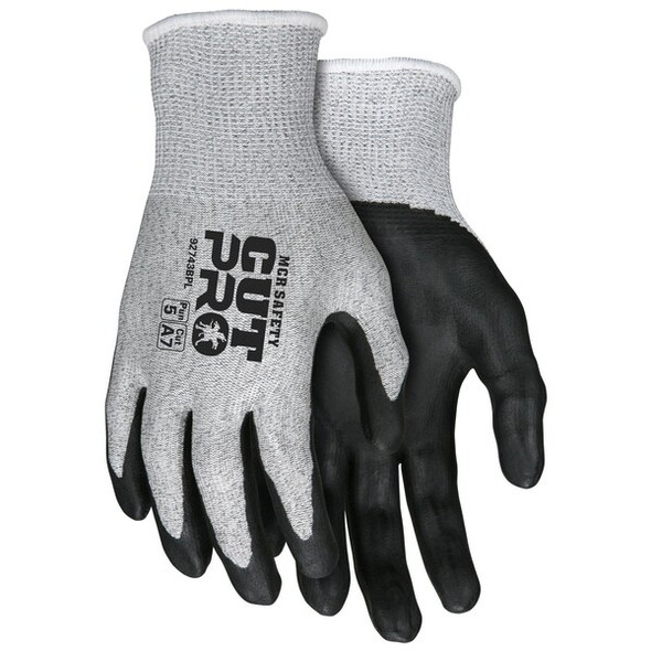 Cut Resistant Coated Gloves, Cut Level A7 ,Palm Coated ,Nitrile ,Foam ,S 12 PK