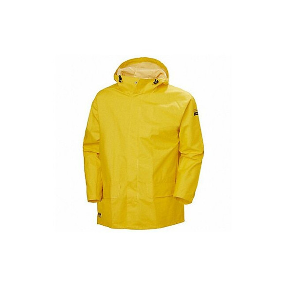 Helly Hansen Rain Jacket, PVC/Polyester, Yellow, 2XL 70129_310-2XL
