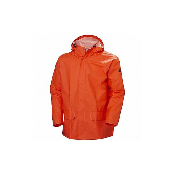 Helly Hansen Rain Jacket, PVC/Polyester, Orange, 2XL 70129_290-2XL