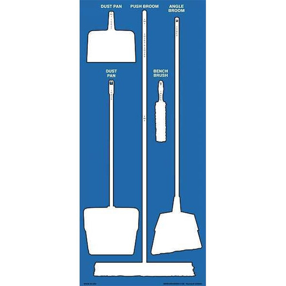 Manufacturer Varies Shadow Board,Max-Duty Aluminum,Blue 34GN43