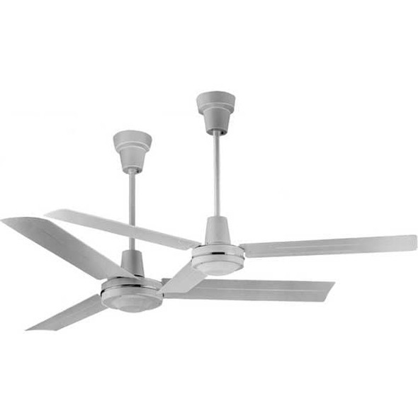Qmark Industrial Ceiling Fan, 56 in Blade Dia, 3 Blades, Variable Speeds, 277V AC, White 56007HP