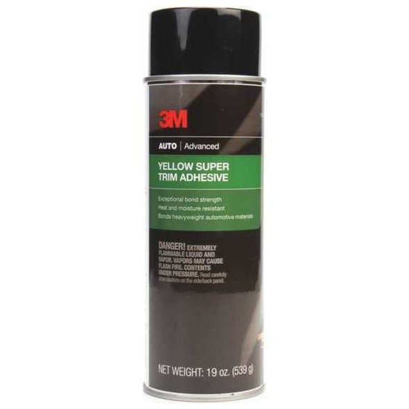 3m Spray Trim Adhesive, 8090 Series, Yellow, 19 oz, Aerosol Can 08090