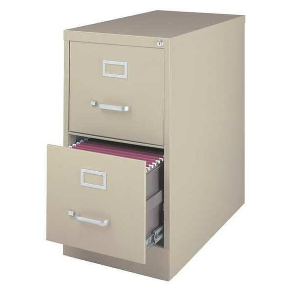 Hirsh 15" W 2 Drawer Vertical File Cabinet, Putty,  Letter 14409