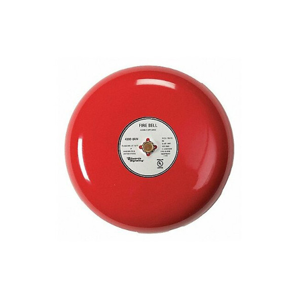 Edwards Signaling Fire Bell,Red,8 In. 438D-8N5-R