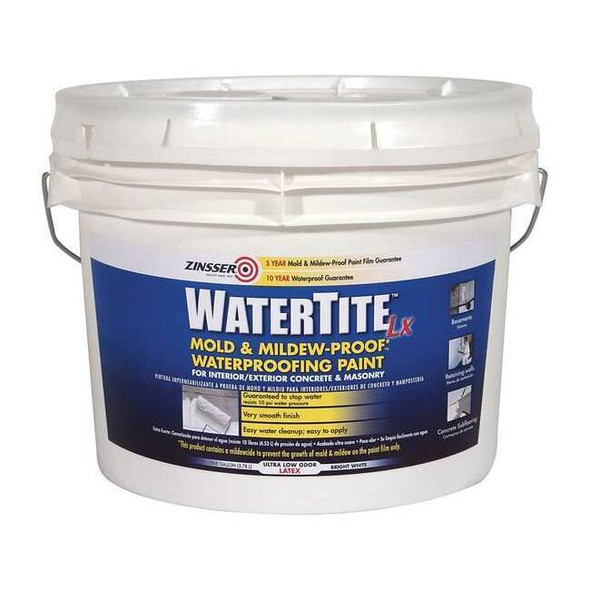 Zinsser Mold and Mildew Paint,White,3 gal,Pail 270268