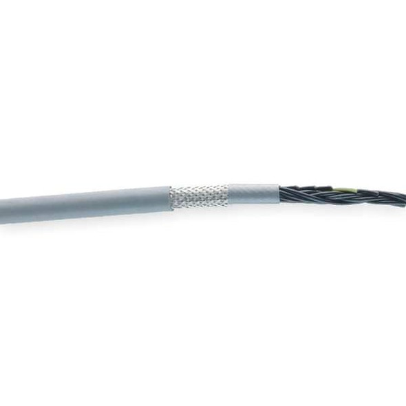Chainflex Control Cable, 14 AWG, 4 C, Gray, PVC, 600 V, 100 ft CF140US-25-04-100
