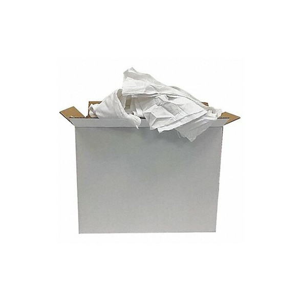 Manufacturer Varies Coton Sheeting Rags 25 lb. Varies Sizes, White 3U586