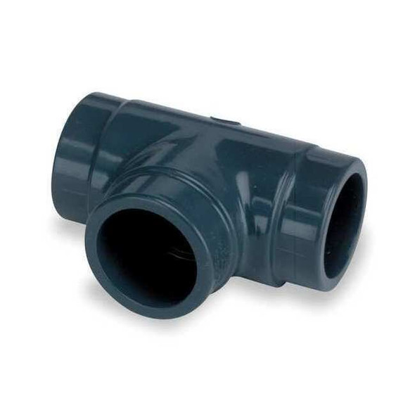 PVC Tee, Socket x Socket x Socket, 1-1/2 in Pipe Size